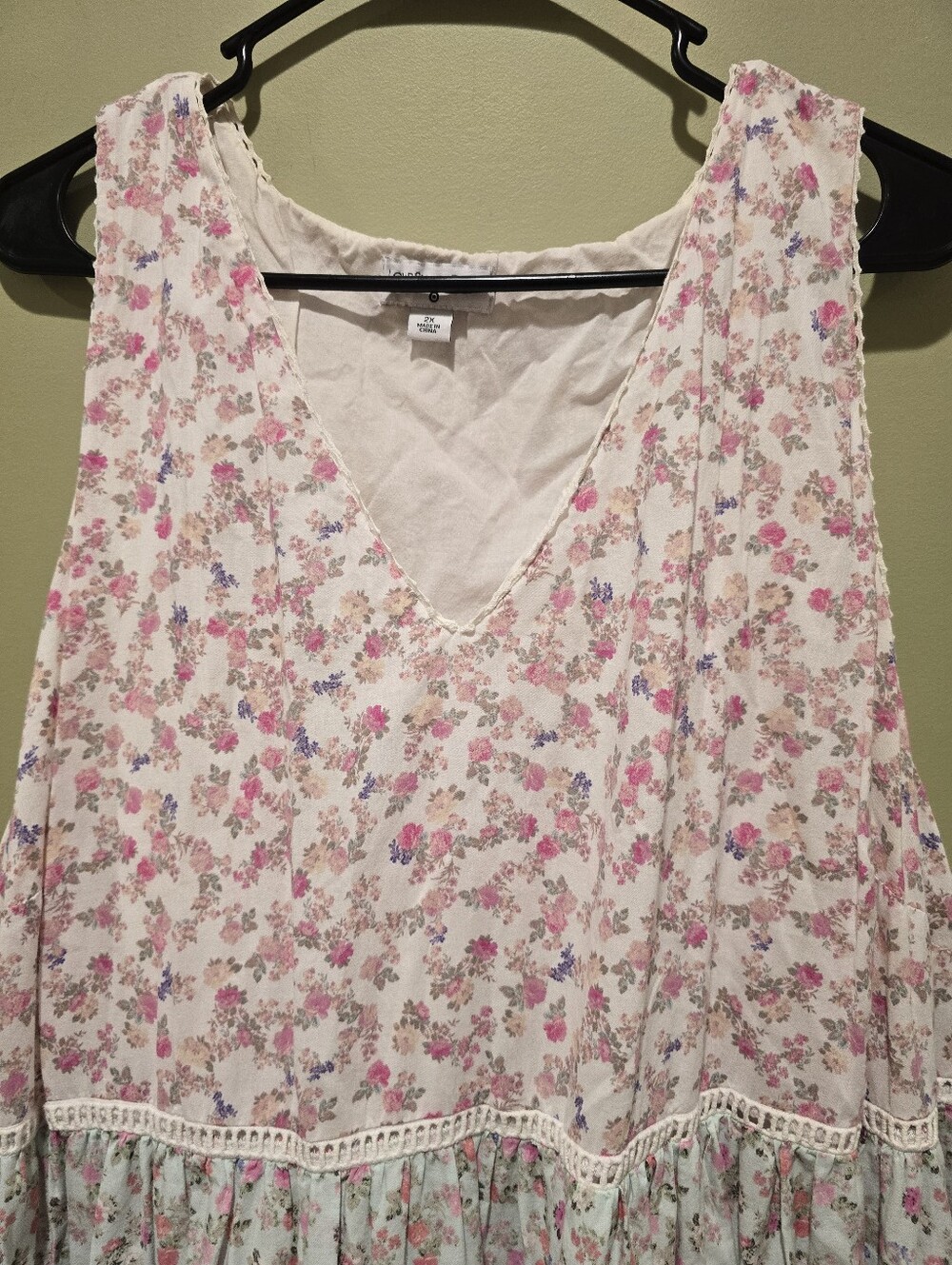 LoveShackFancy 100% Cotton Floral Tiered Midi Dress 2X - Picture 7 of 14